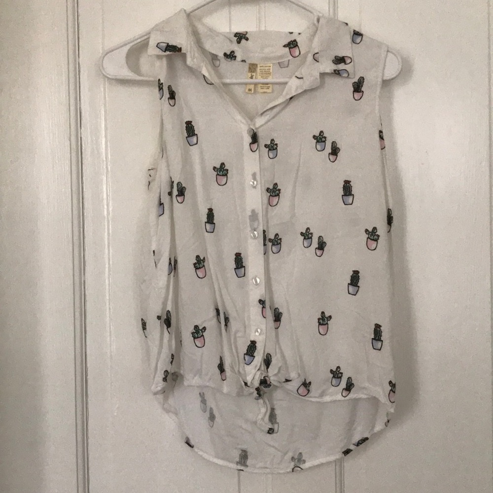 Cactus Shirt with front tie